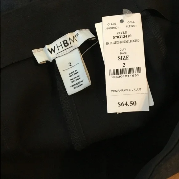 WHBM Outlet High Rise Coated Denim Leggings - Picture 5 of 6